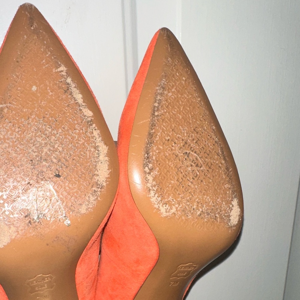 Tory Burch Vibrant Orange Heels - Picture 3 of 5
